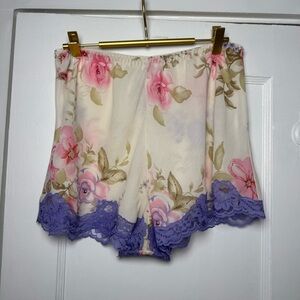 Intimates Floral Lace Trim Sleep Shorts XL